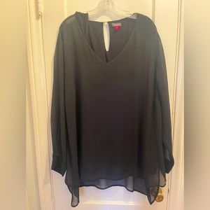 Vince Camuto Long sleeve sheer blouse